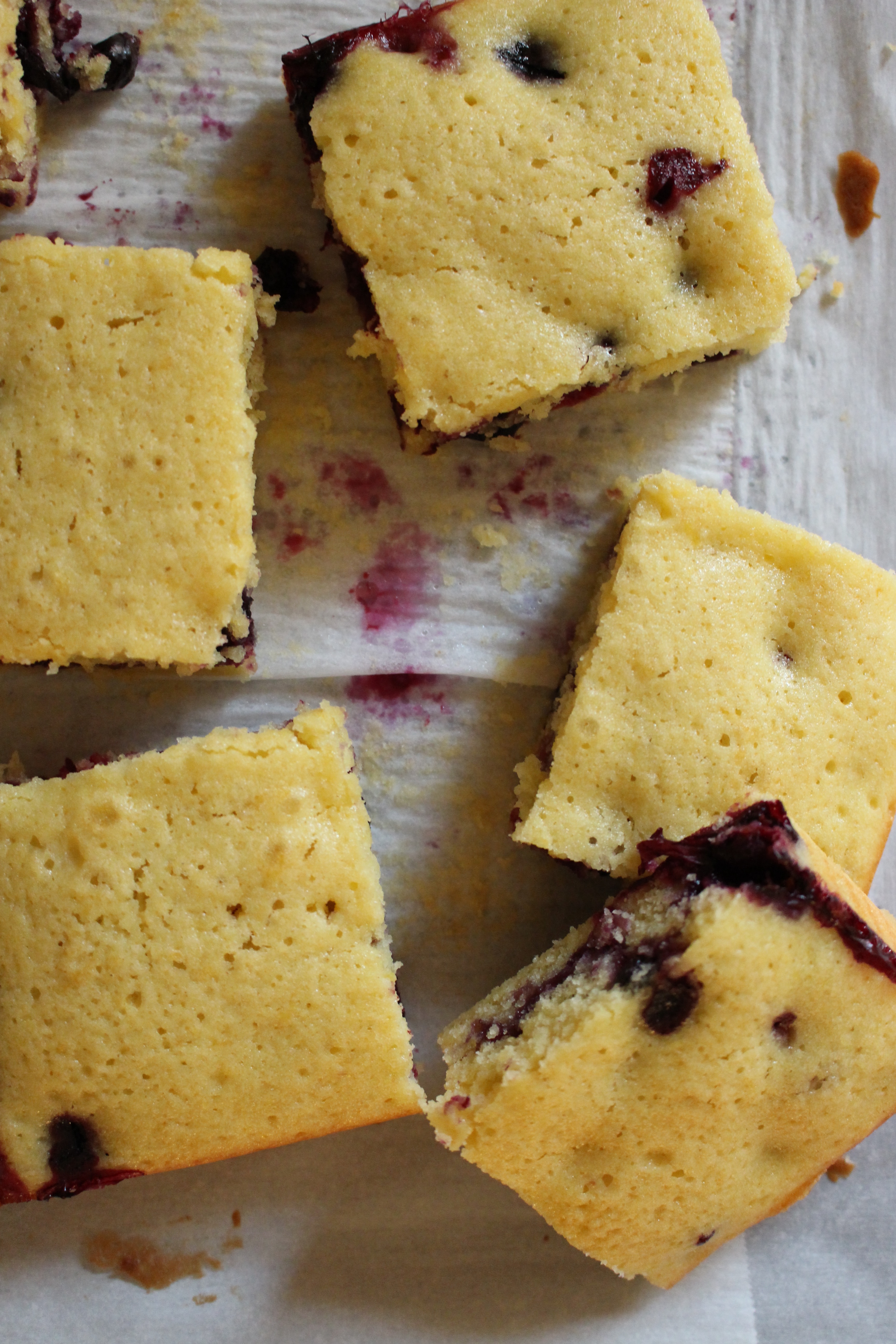 Easy Lemon Blueberry Cake Bars