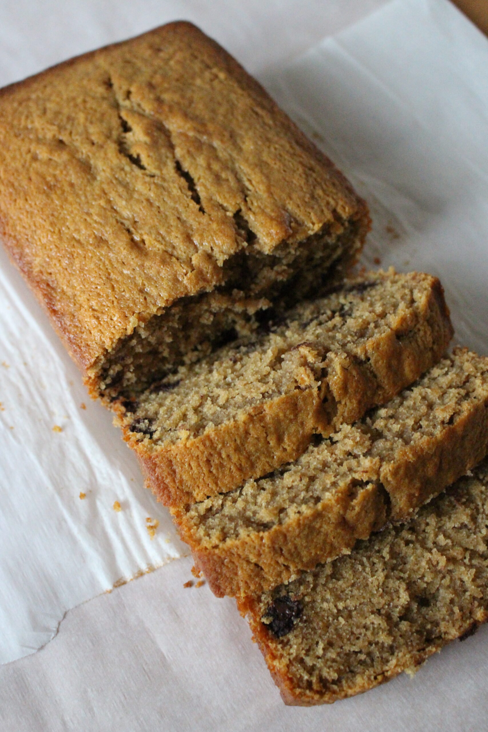 Dark Chocolate Chip Coffee Loaf Cake